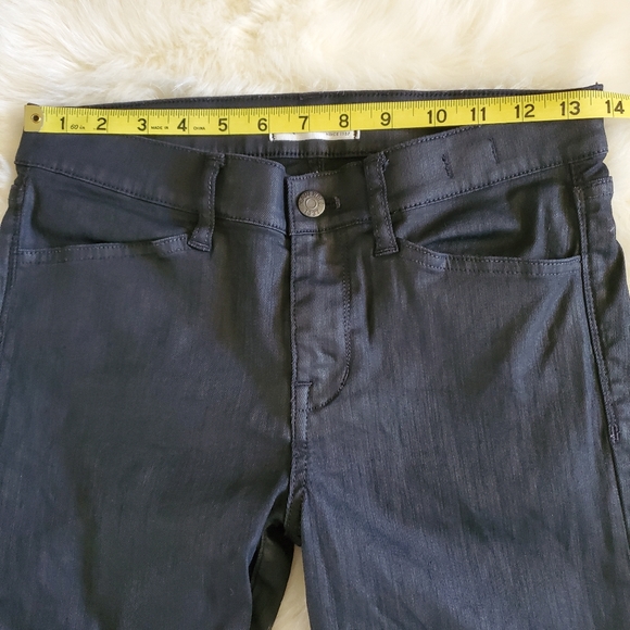 Madewell Skinny Skinny Racetrack Black Coated Moto Jeans Size 28 - Picture 11 of 13